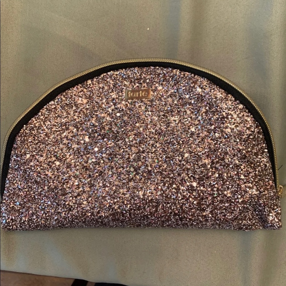 TARTE PINK GLITTER SPARKLE MAKEUP BAG